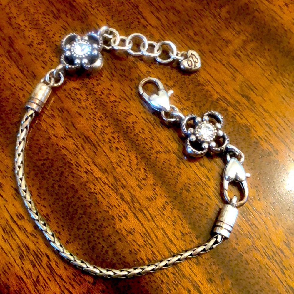 Brighton Flower Crystal Add-A-Bead charm bracelet.